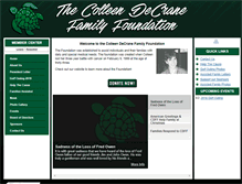 Tablet Screenshot of colleendecranefoundation.org